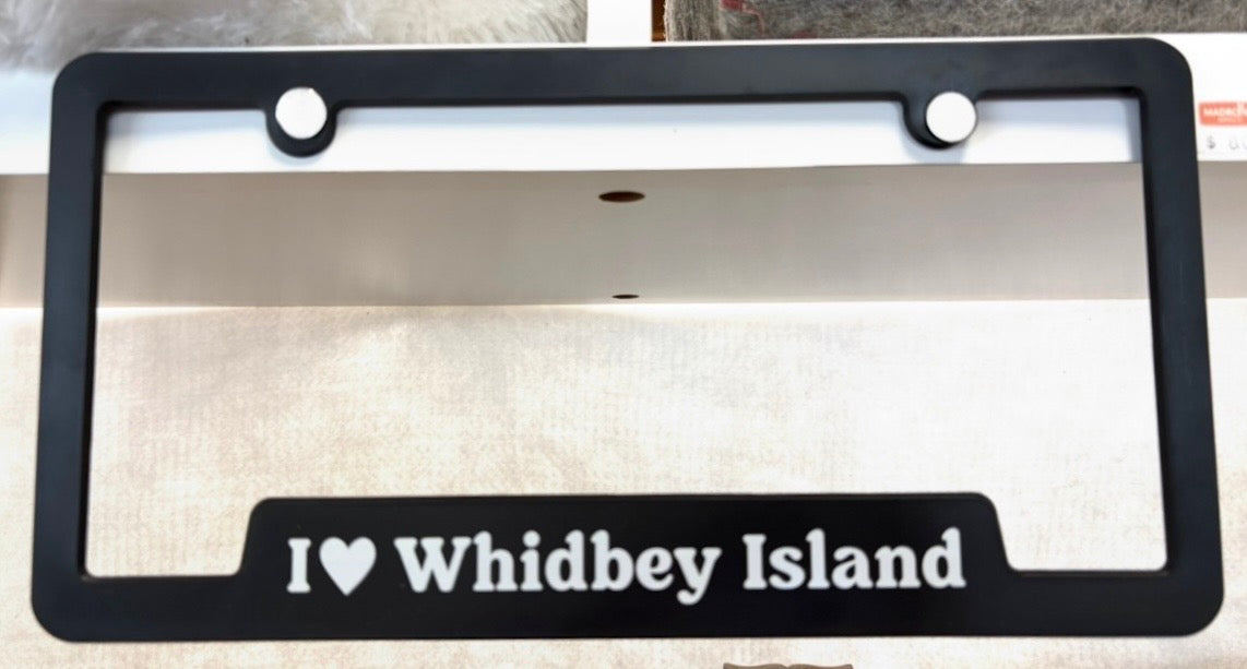 I love Whidbey Island license plate holder