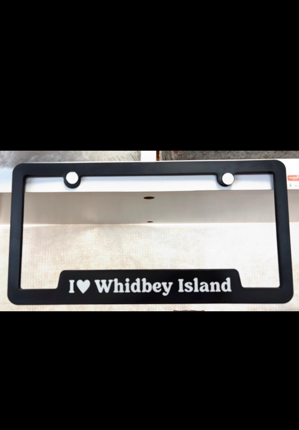 I love Whidbey Island license plate holder