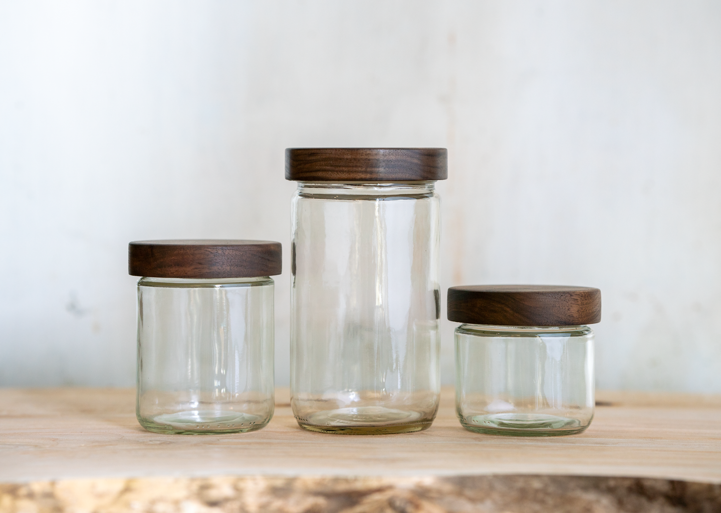 Turnco Wood Goods Walnut Stout Style jar set